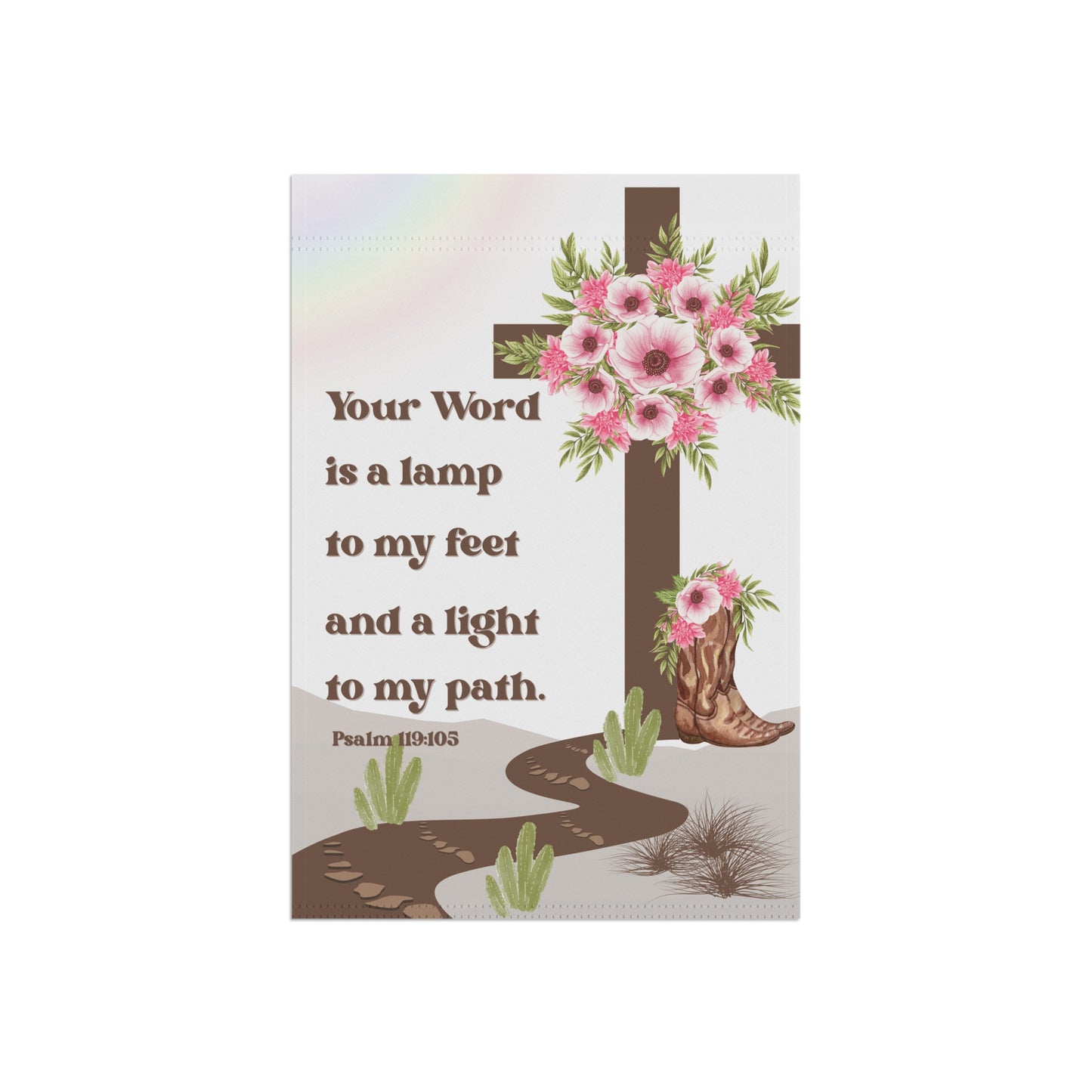 "Your Word Is a Lamp" – Psalm 119:105 Floral Garden Flag