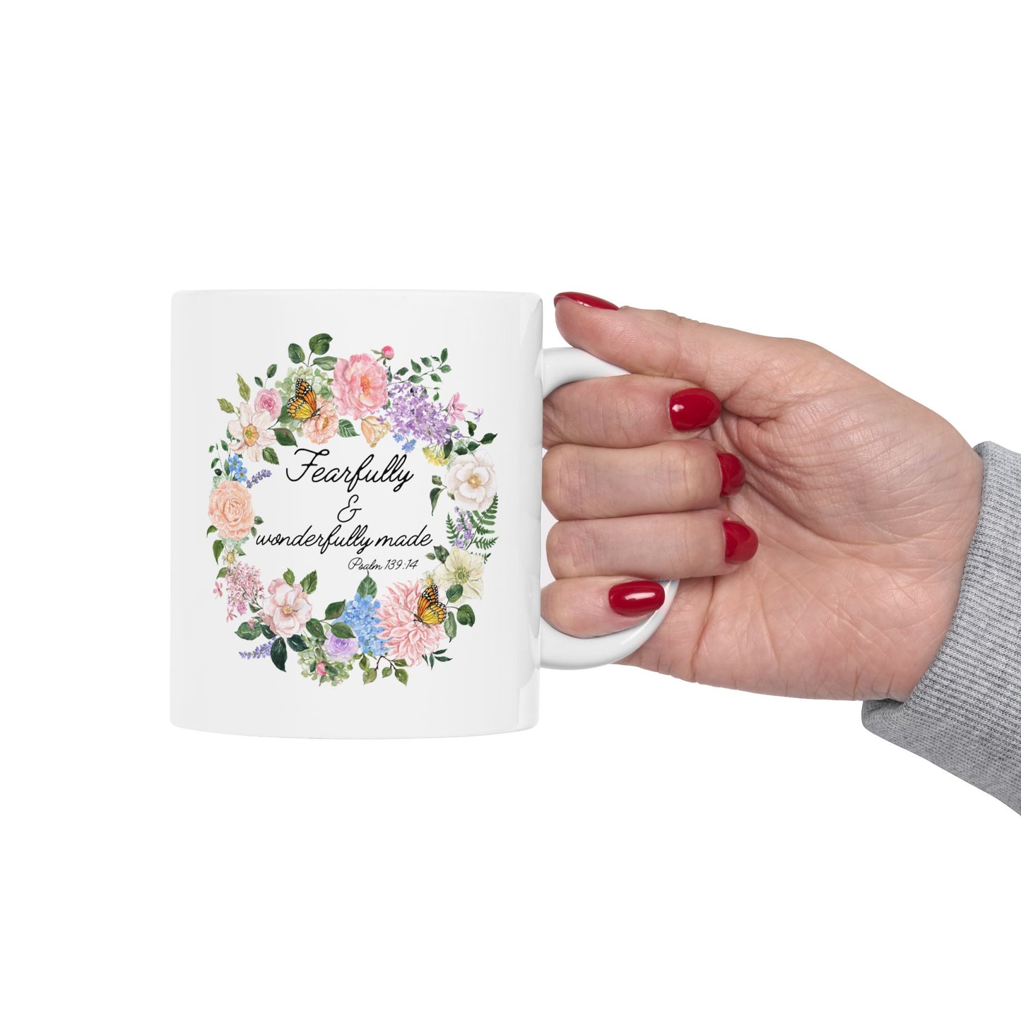 Wonderfully Made - Psalm 139:14 Bible Verse Mug