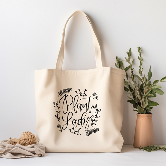 Plant Lady Cotton Canvas Oversized Tote Bag