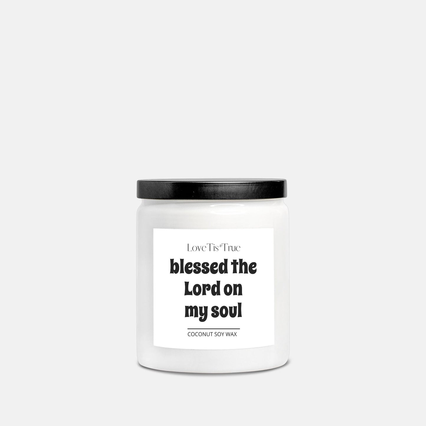 Bendito el Señor en mi alma Vela Cerámica 8oz (Blanco)