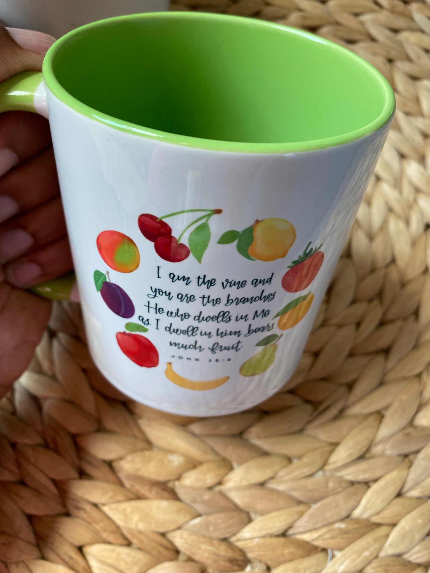 I am the vine - John 15:5 Bible Verse Mugs