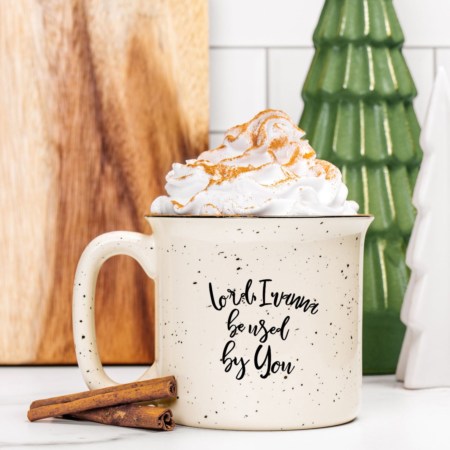 Used By You Speckled Cream 13oz Mug