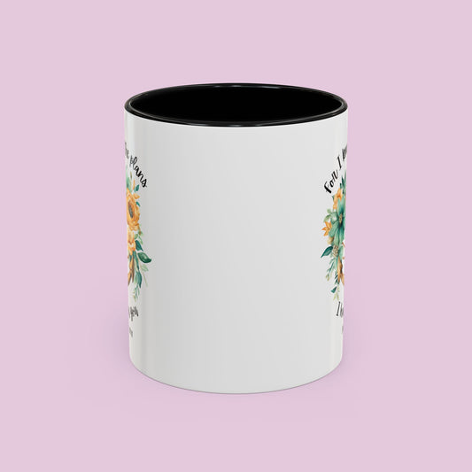 For I Know the Plans – Jeremiah 29:11 Floral Mug (11oz)