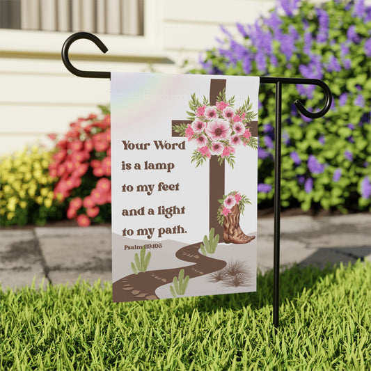 "Your Word Is a Lamp" – Psalm 119:105 Floral Garden Flag