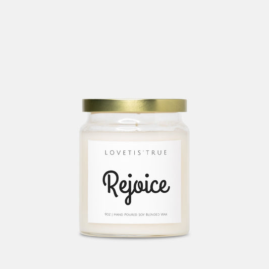 Vela en tarro Rejoice de 9 oz