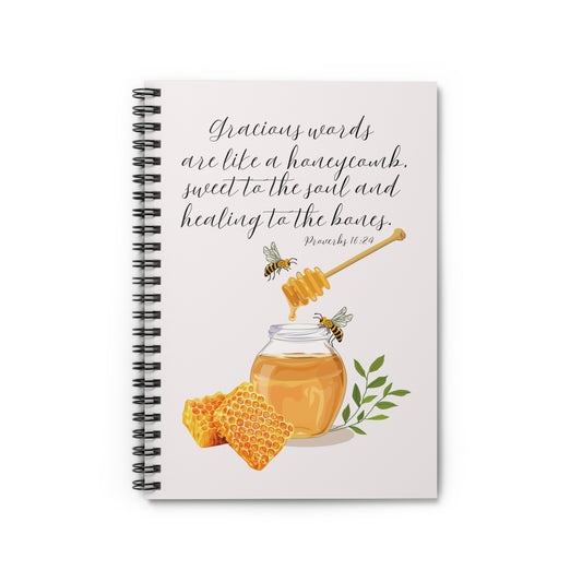 Sweet To The Soul – Proverbs 16:23 Scripture Spiral Notebook for Women