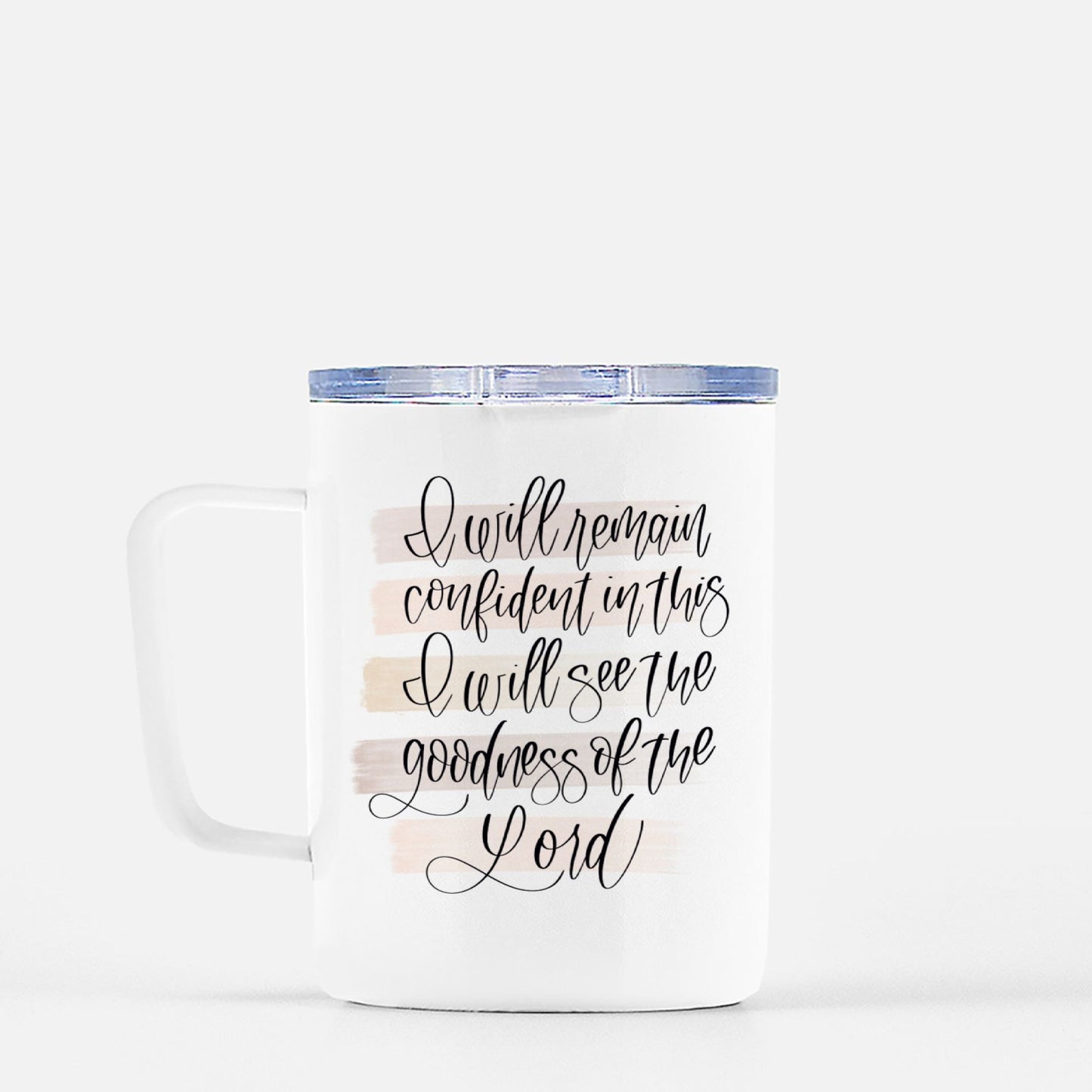 Confident In This Psalm 27:13-14 Travel Mug w/ Lid 10 oz.