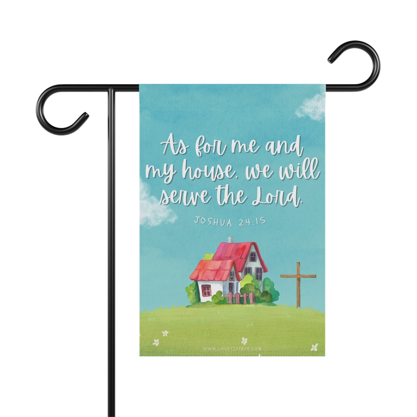Joshua 24:25 Garden & House Banner