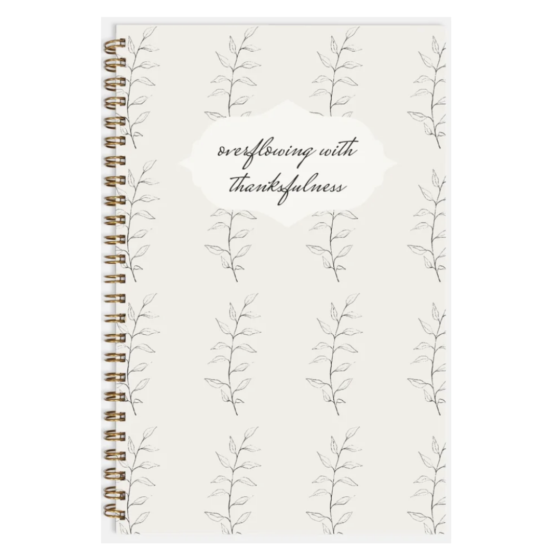 Overflowing with Thankfulness Notebook Hardcover Spiral 5.5 x 8.5