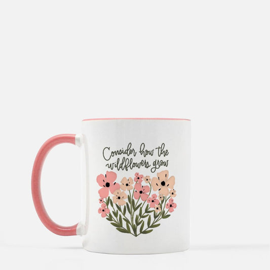 Consider How The Wildflowers Grow 11oz Bible Verse Mugs
