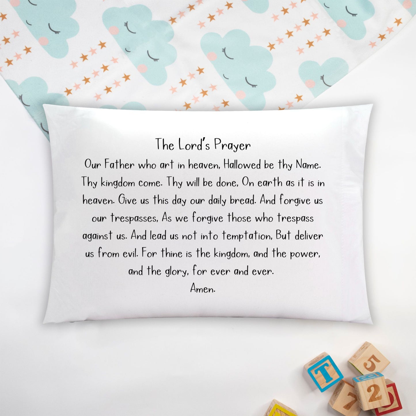 The Lord's Prayer Toddler Pillowcase