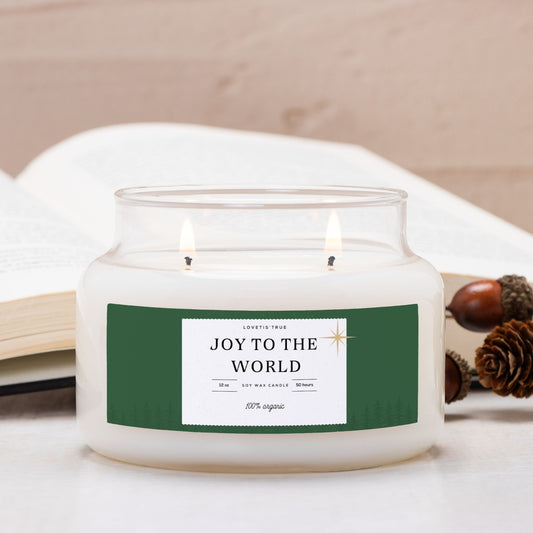 Joy to the World 12oz Jar Christmas Candle (Double Wick)