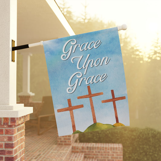 Grace Upon Grace Garden Flag – John 1:16