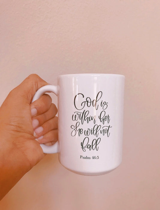 Psalm 46:5 Bible Verse Mugs
