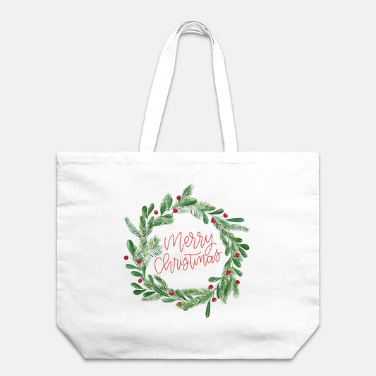Merry Christmas Oversized Tote
