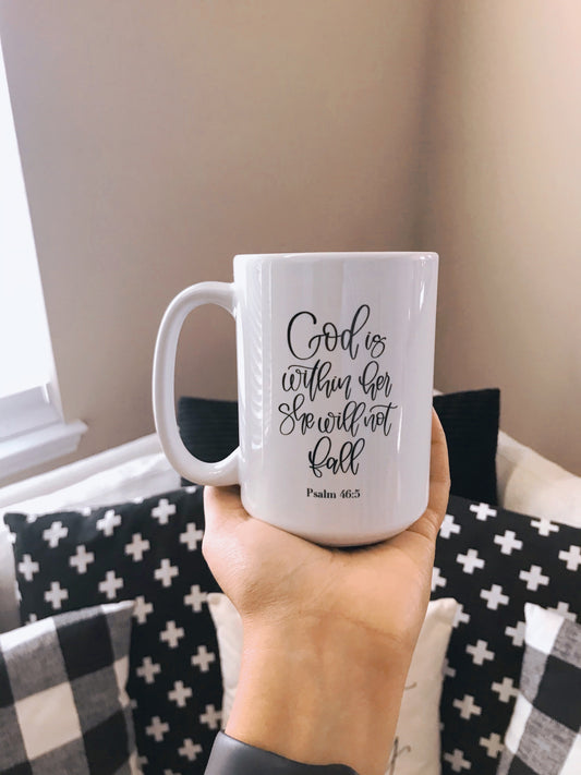 Psalm 46:5 Bible Verse Mugs
