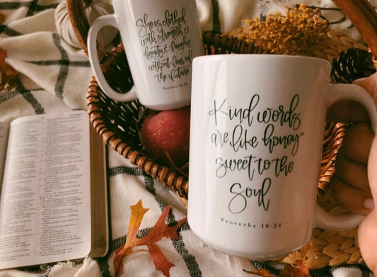 Proverbs 16:24 - Bible Verse mug