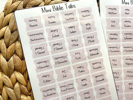 Bible Tabs Laminated Mini - Wild Flowers