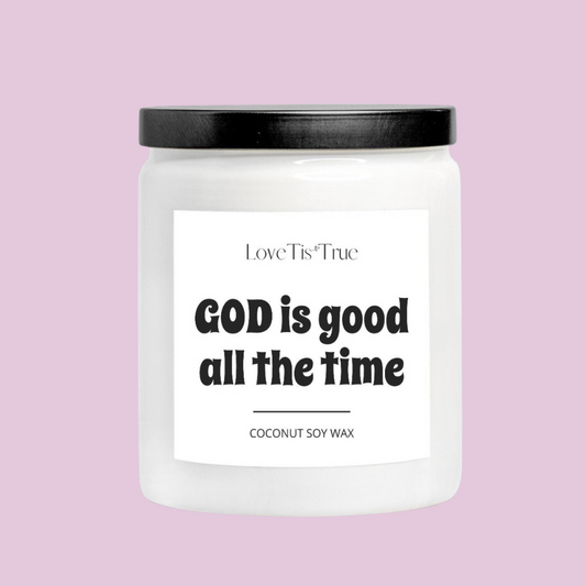 GOD is good 8oz Ceramic Inspirational Candle
