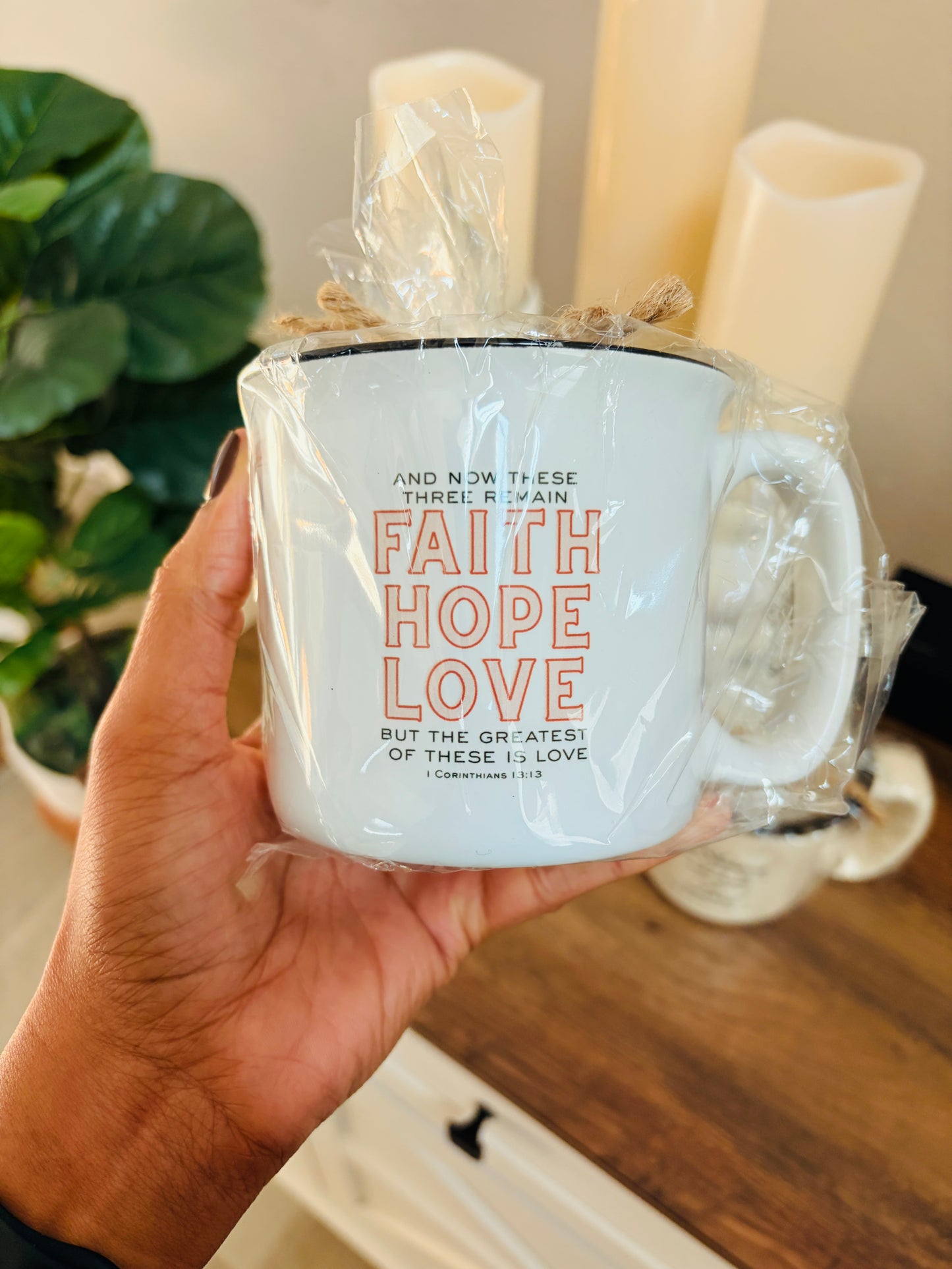 Faith Hope Love - 1 Corinthians 13:13 Camp Mug