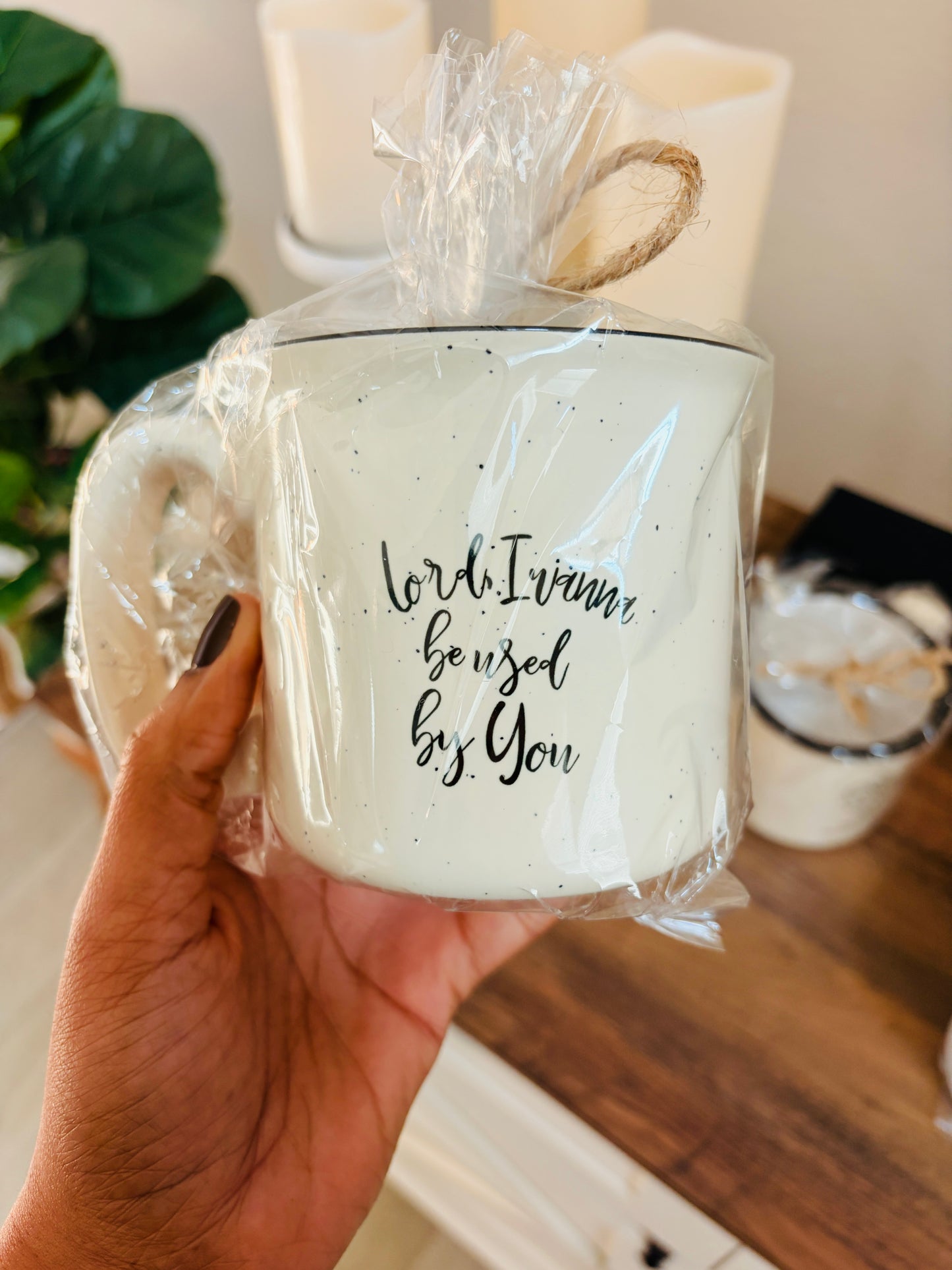 Used By You Speckled Cream 13oz Mug
