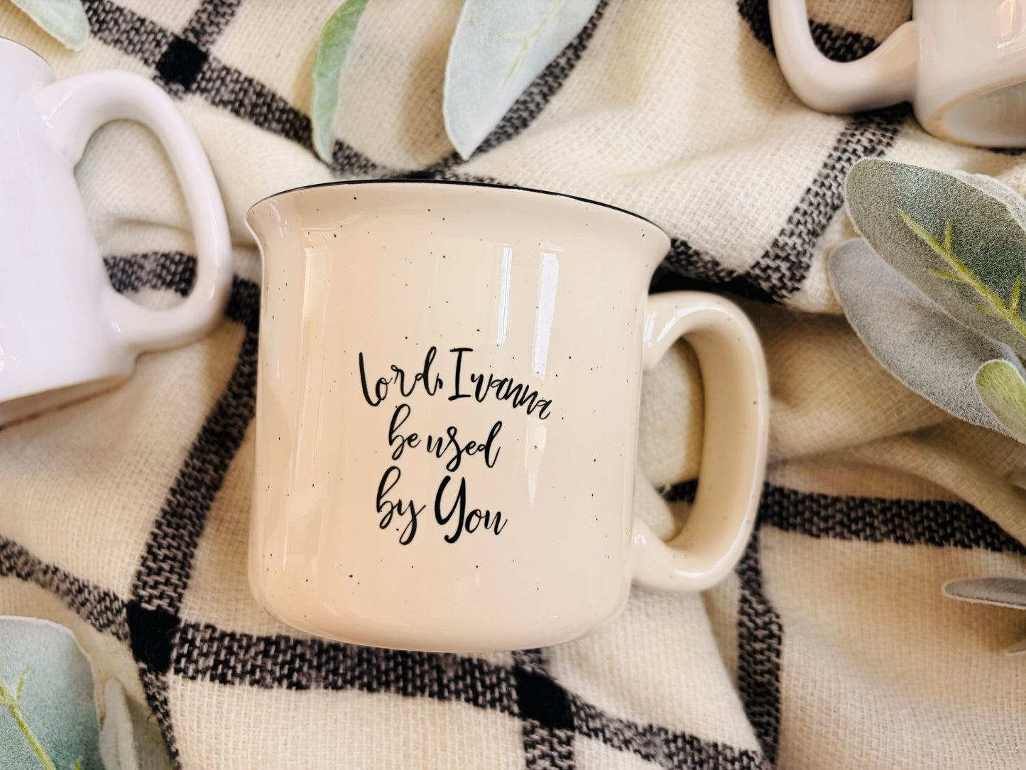 Used By You Speckled Cream 13oz Mug