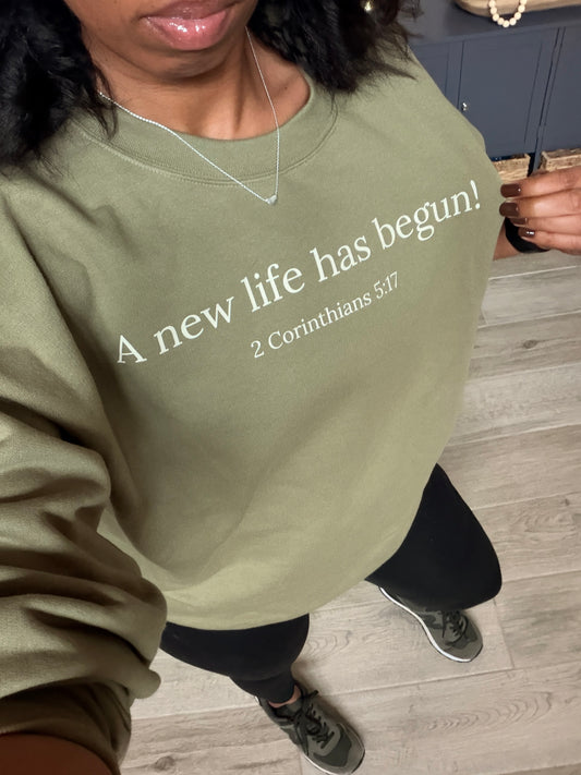2 Corinthians 5:17 Crew Neck Sweatshirt