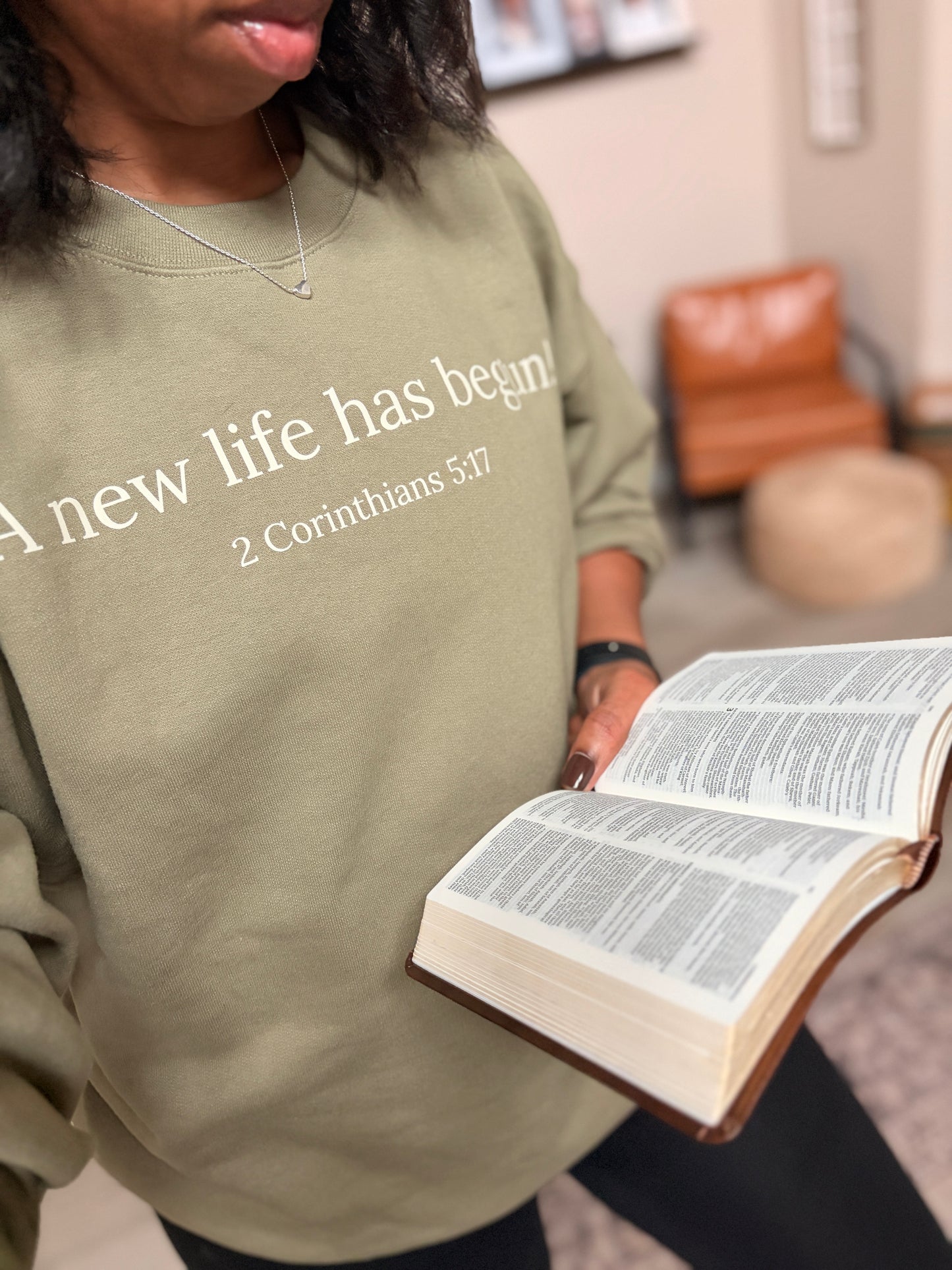 2 Corinthians 5:17 Crew Neck Sweatshirt