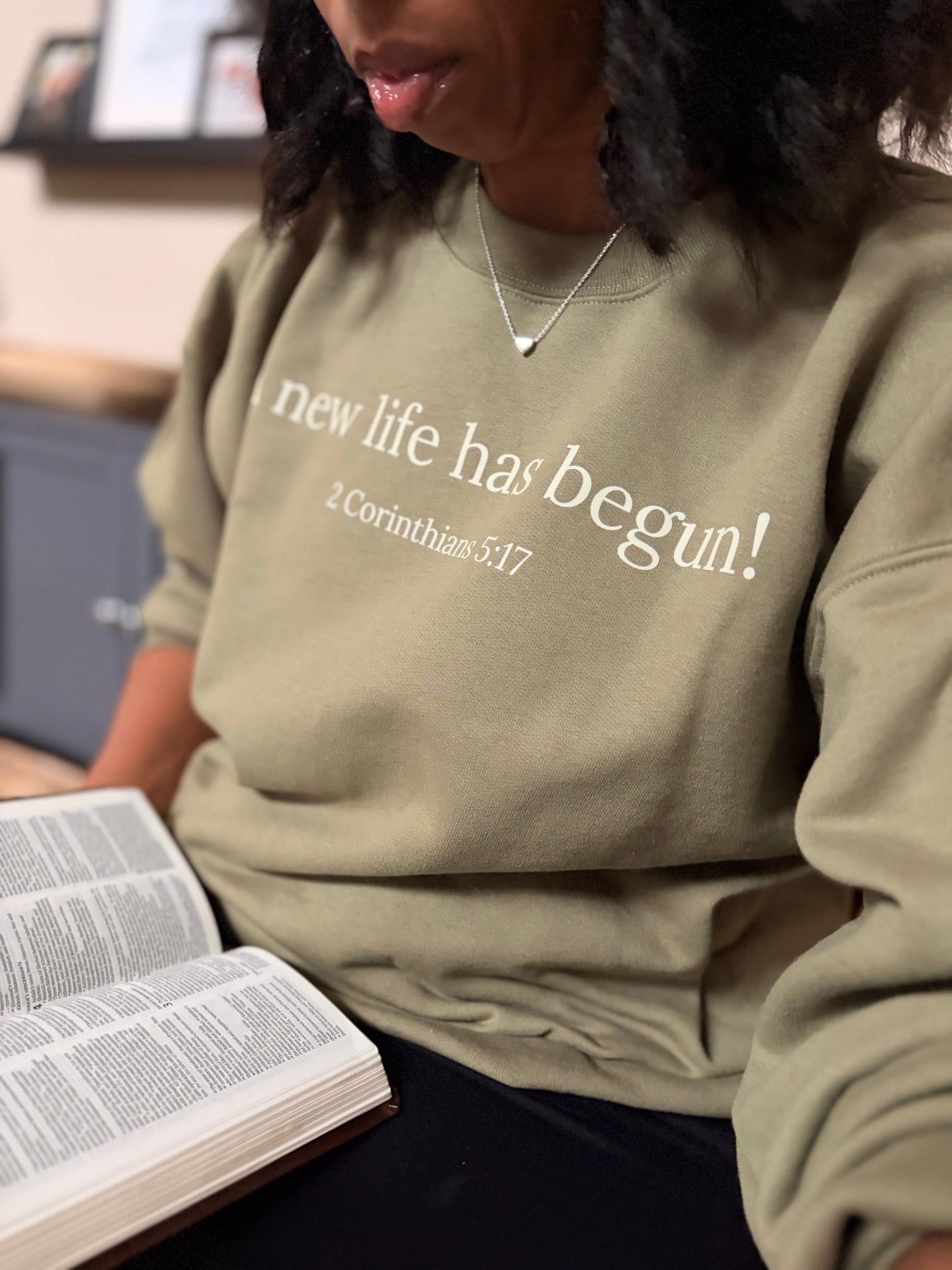 2 Corinthians 5:17 Crew Neck Sweatshirt