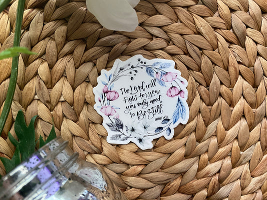 Éxodo 14:14 - Versículo de la Biblia Pegatina