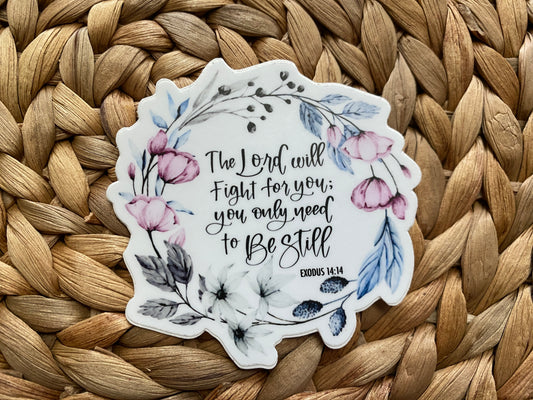 Éxodo 14:14 - Versículo de la Biblia Pegatina