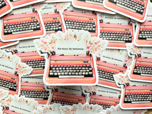 His Story, My Testimony - Christian Sticker