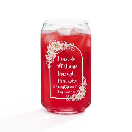 Filipenses 4:13 Lata de vidrio