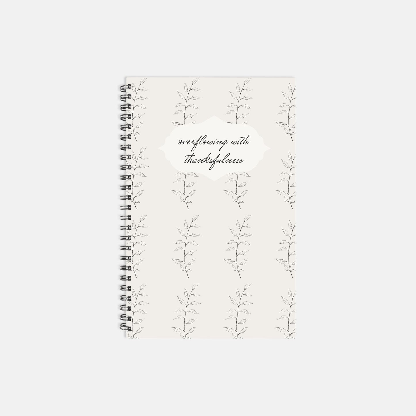 Overflowing with Thankfulness Notebook Hardcover Spiral 5.5 x 8.5