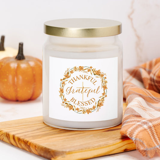 Thankful 9oz Encouraging Candle Jar