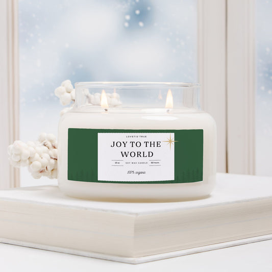 Joy to the World 12oz Jar Christmas Candle (Double Wick)