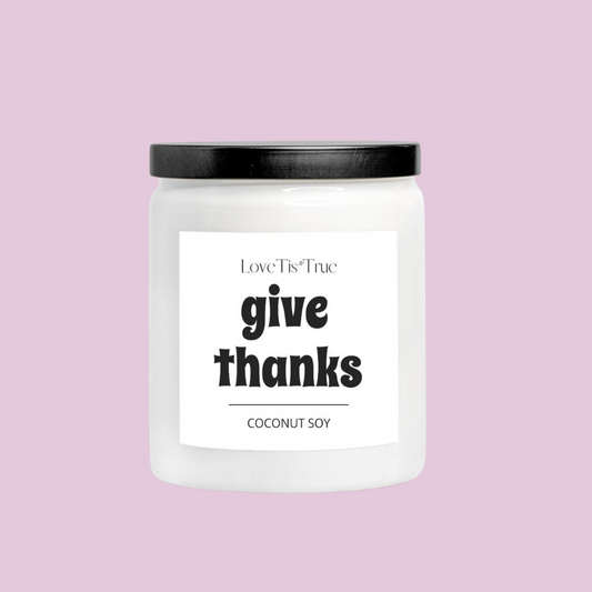 Give Thanks 8oz Ceramic Encouraging Candle