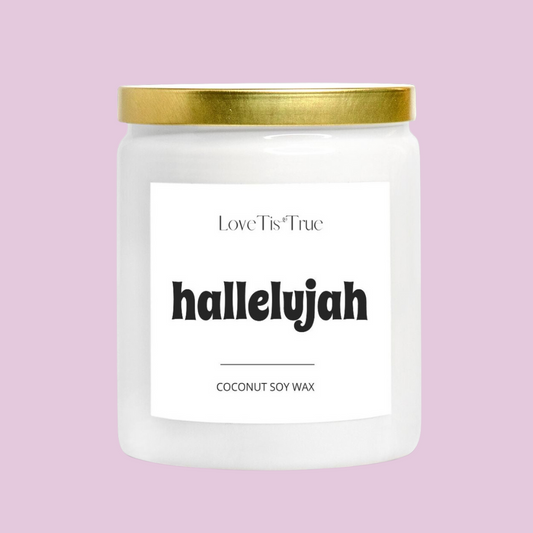 Vela de cerámica Aleluya de 8 oz