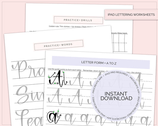 Hojas de trabajo de letras a mano LoveTis'True para iPad Pro - por Anetria