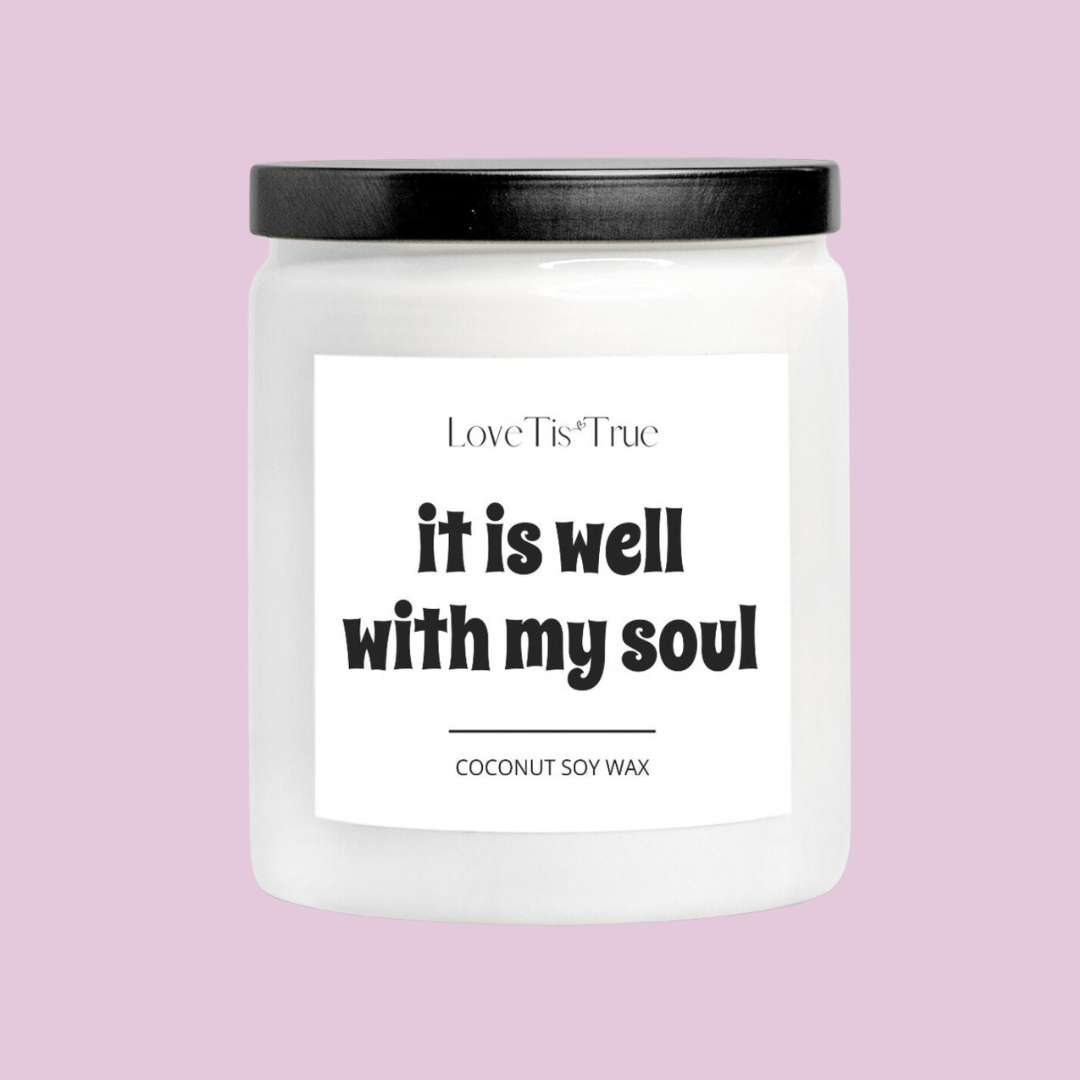 It is well with my soul 8oz Ceramic Candle
