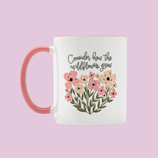 Consider How The Wildflowers Grow 11oz Bible Verse Mugs
