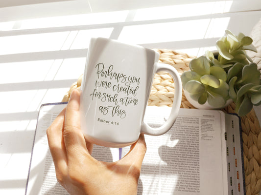 Esther 4:14 Bible Verse Mugs