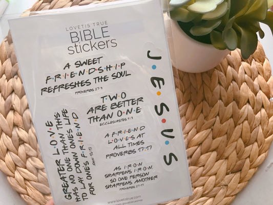 "Friends Edition" - Bible Verse Sticker Sheet
