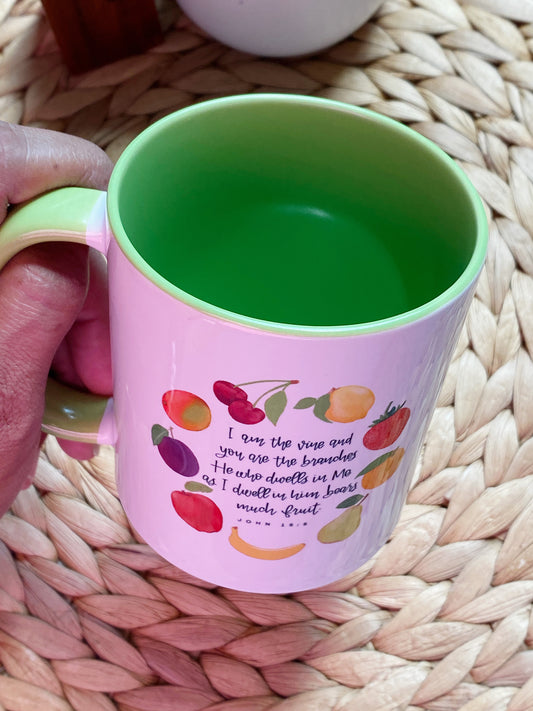 I am the vine - John 15:5 Bible Verse Mugs