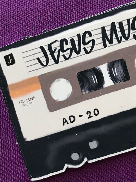 Jesus Music - Bible Verse Sticker