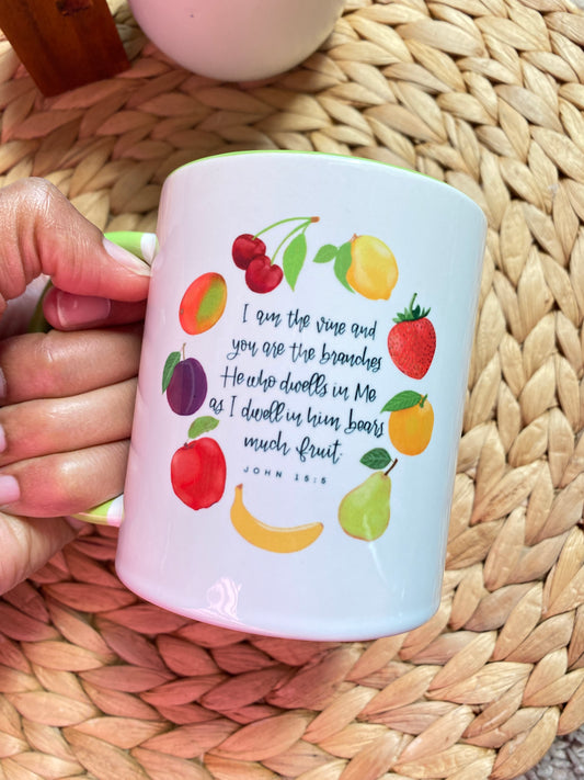 I am the vine - John 15:5 Bible Verse Mugs